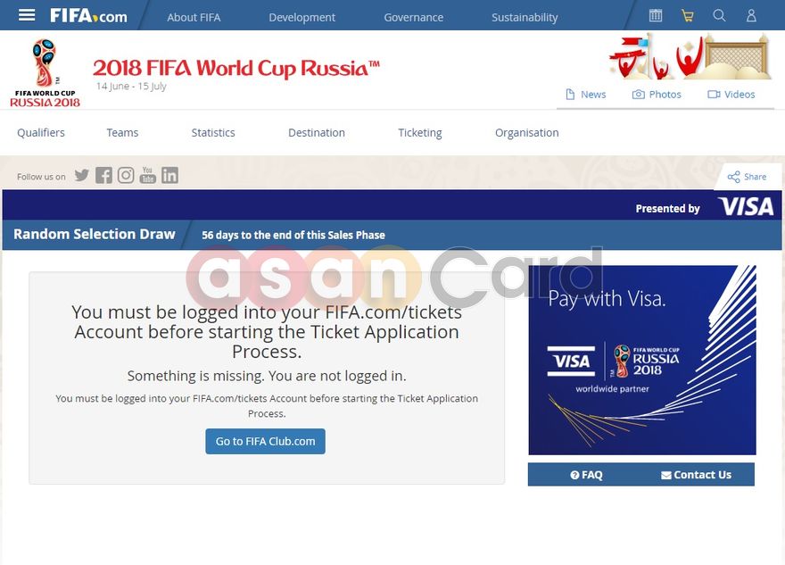 FIFA World Cup Russia 2018 - AsanCard